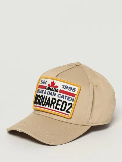 Dsquared2 Dsquared Men Beige Cotton Baseball Cap In Neutral