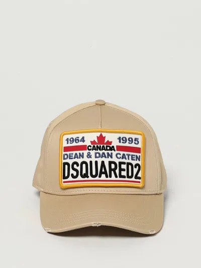Dsquared2 Dsquared Men Beige Cotton Baseball Cap In Neutral