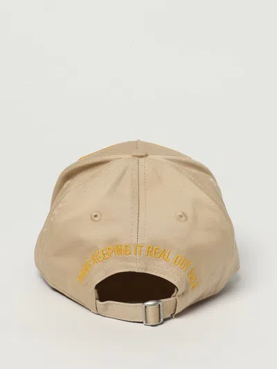 Dsquared2 Dsquared Men Beige Cotton Baseball Cap In Neutral