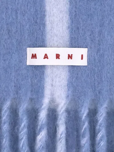Marni Wool Scarf In Blue