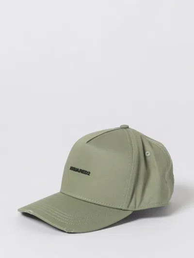 Dsquared2 Olive Green Embroidered Logo Cap With Adjustable Strap In Green