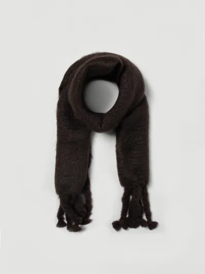 Jil Sander Men Plain Scarf With Jill Sander Label In Brown