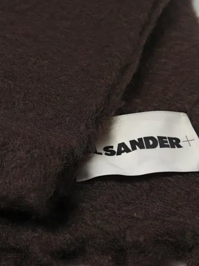 Jil Sander Men Plain Scarf With Jill Sander Label In Brown