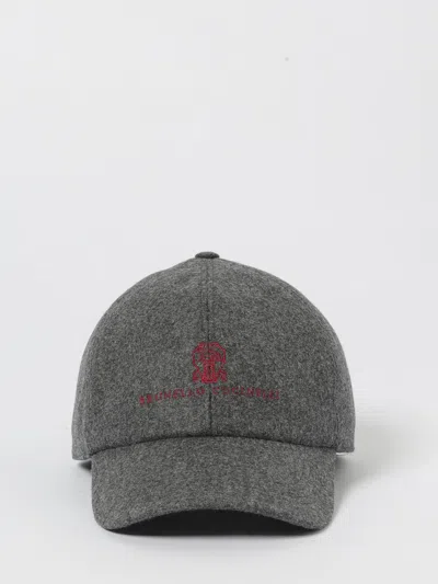 Brunello Cucinelli Hat Men  In Gray