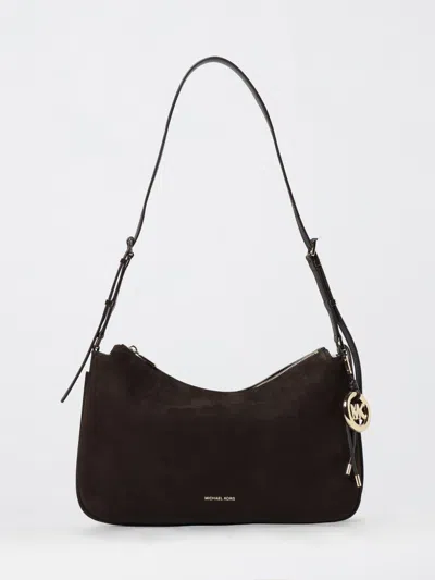 Michael Kors Nolita Medium Nubuck Convertible Shoulder Bag In Black