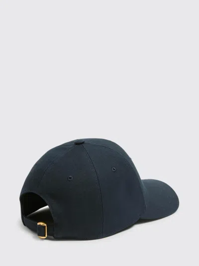 Valentino Garavani Cotton Baseball Cap With Embroidery In Blue