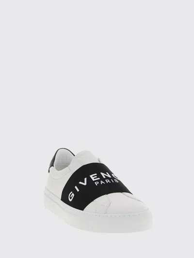 Givenchy Urban Street Leather Sneakers With Elastic Band In White