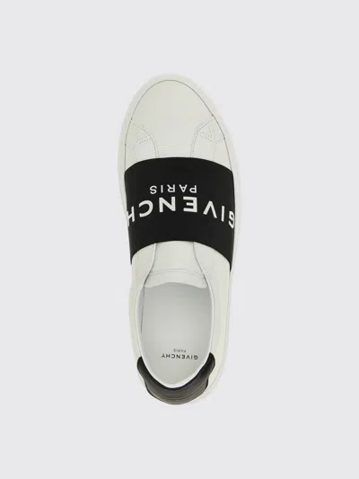 Givenchy Urban Street Leather Sneakers With Elastic Band In White