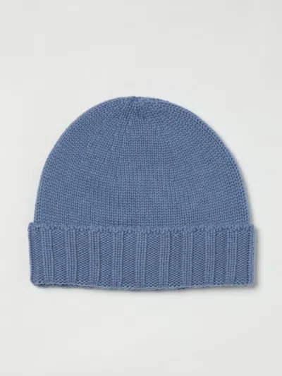 Drumohr Cashmere Ribbed Hat In Gray