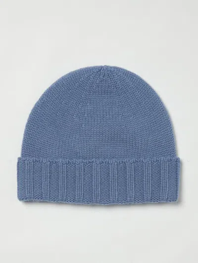 Drumohr Cashmere Ribbed Hat In Gray