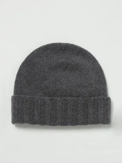 Drumohr Grey Cashmere Beret In Gray