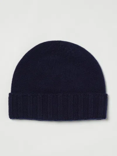 Drumohr Hat In Tricot Cashmere In Blue