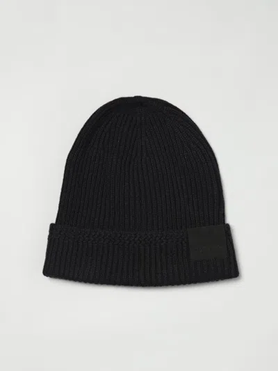 Tom Ford Mens Black Logo-patch Ribbed Cashmere-knit Beanie Hat In Black