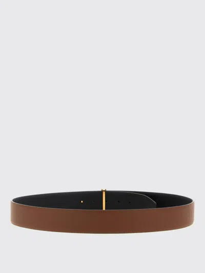 Tom Ford Logo Buckle Reversible Belt Belts Multicolor In Brown