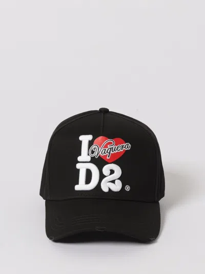 Dsquared2 Distressed Logo-detail Baseball Cap In Black