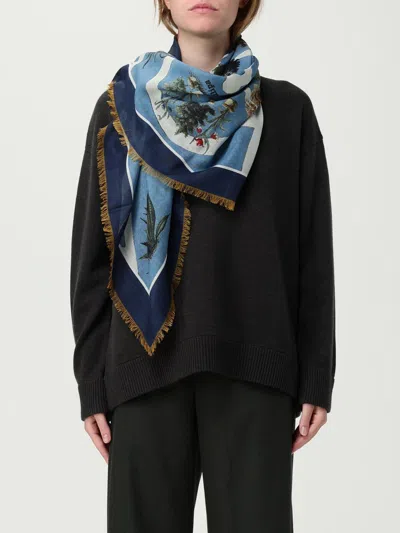 Max Mara Wool-silk Botanical Square Scarf In Multi