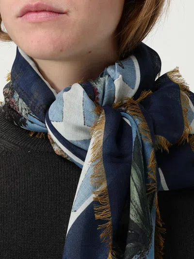 Max Mara Wool-silk Botanical Square Scarf In Multi