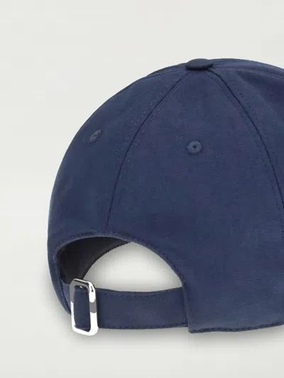 Givenchy Men Baseball Cap With Embroidered Logo In Blue