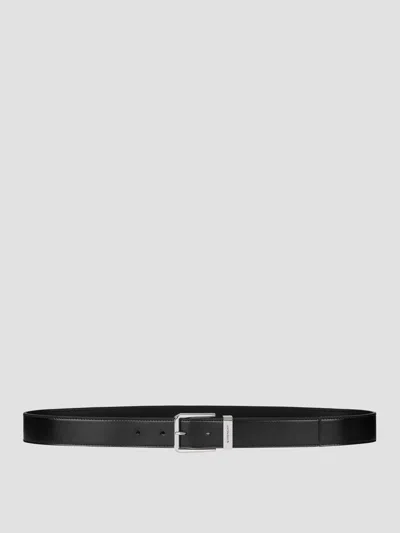 Givenchy Gentleman Leather Belt In Black