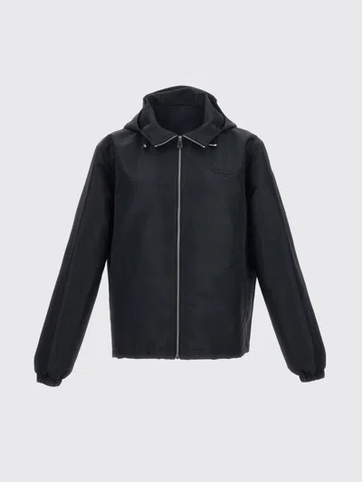 Givenchy Black Solid Jacket With Logo In Multi