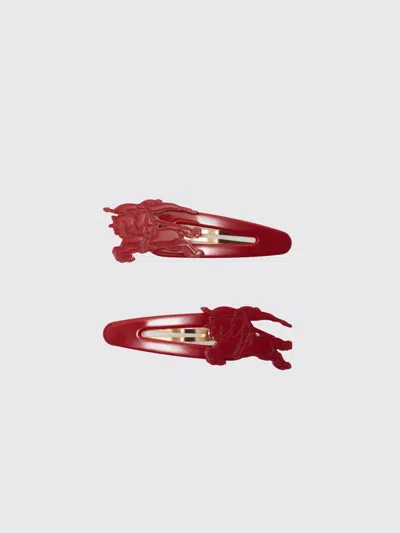 Burberry Hair Clip Kids  In Burgundy