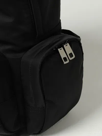 Dolce & Gabbana Sleek Black Backpack With Prominent White Logo Print In Black