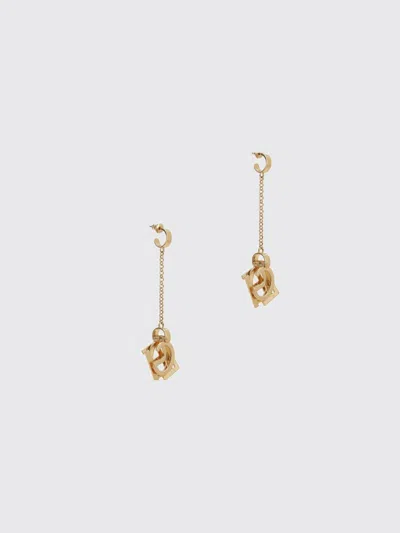 Chloé Chain Detailed Geometric Shape Dangling Earrings In Gold