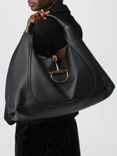 Gucci Softbit Python Maxi Shoulder Bag In Black