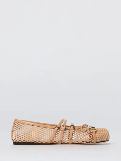 Gucci Net Nappa Triple-strap Horsebit Ballerina Flats In Pink
