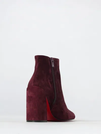 Christian Louboutin Boots Woman Burgundy In Multi