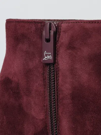 Christian Louboutin Boots Woman Burgundy In Multi