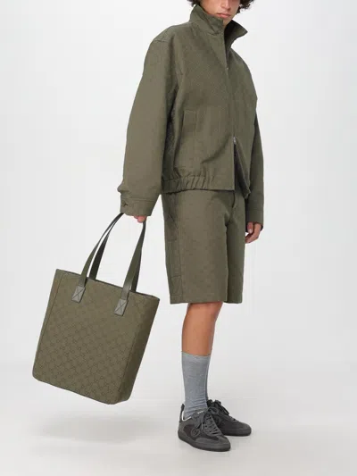 Gucci Green Gg Canvas Bermuda Shorts In Green