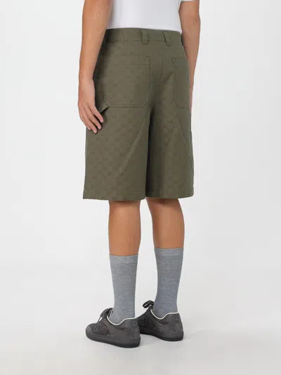 Gucci Green Gg Canvas Bermuda Shorts In Green