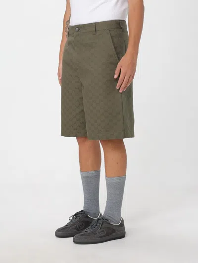 Gucci Green Gg Canvas Bermuda Shorts In Green