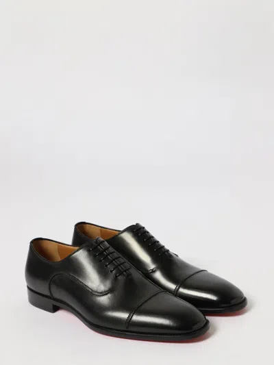 Christian Louboutin Seriox Cap-toe Leather Oxford Shoes In Black