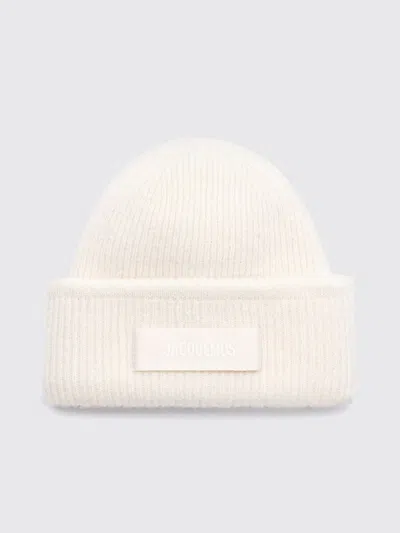 Jacquemus Le Bonnet Knit Wool-blend Beanie In White