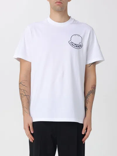 Moncler Printed T-shirt In Cotton In White