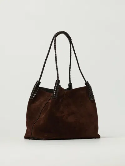 Etro Small Libra Braided Suede Shoulder Bag In Brown