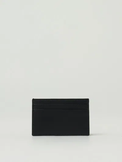 Alexander Mcqueen Leather Card Case With Multiple Compartments In Black