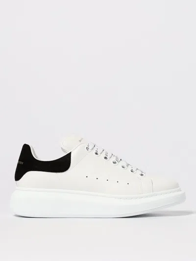 Alexander Mcqueen Black And White Low Top Sneakers With Logo Lettering On The Tongue And Contrasting Heel With Logo Le In White
