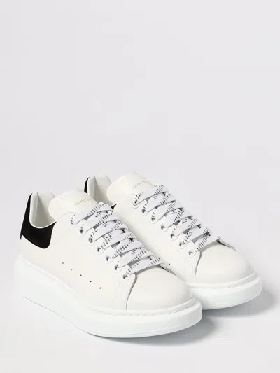 Alexander Mcqueen Black And White Low Top Sneakers With Logo Lettering On The Tongue And Contrasting Heel With Logo Le In White
