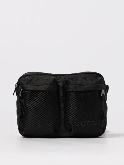 Gucci Compact Nexus Gg Monogram Messenger Bag In Black