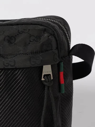 Gucci Compact Nexus Gg Monogram Messenger Bag In Black