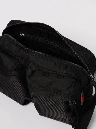 Gucci Compact Nexus Gg Monogram Messenger Bag In Black