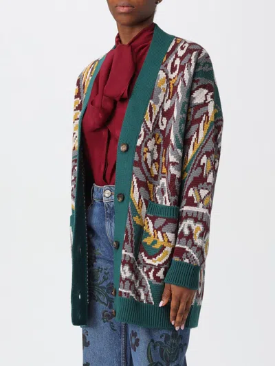 Etro Oversized Cardigan With Paisley Pattern In Multi
