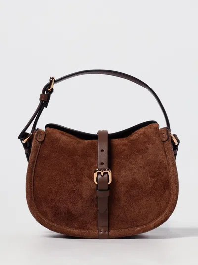 Etro Pony Small Suede Crossbody Bag In Brown