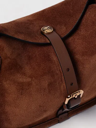 Etro Pony Small Suede Crossbody Bag In Brown