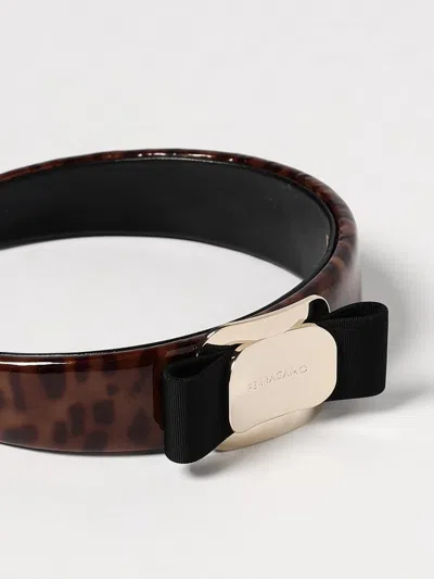 Ferragamo Hairband Woman  In Brown