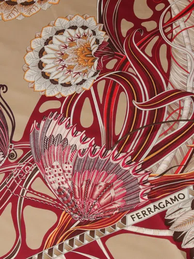 Ferragamo Silk Scarf In Multi