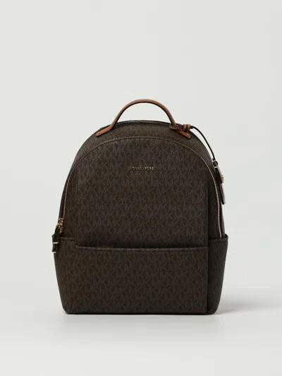 Michael Kors Sable Large Signature Logo Backpack In Brown